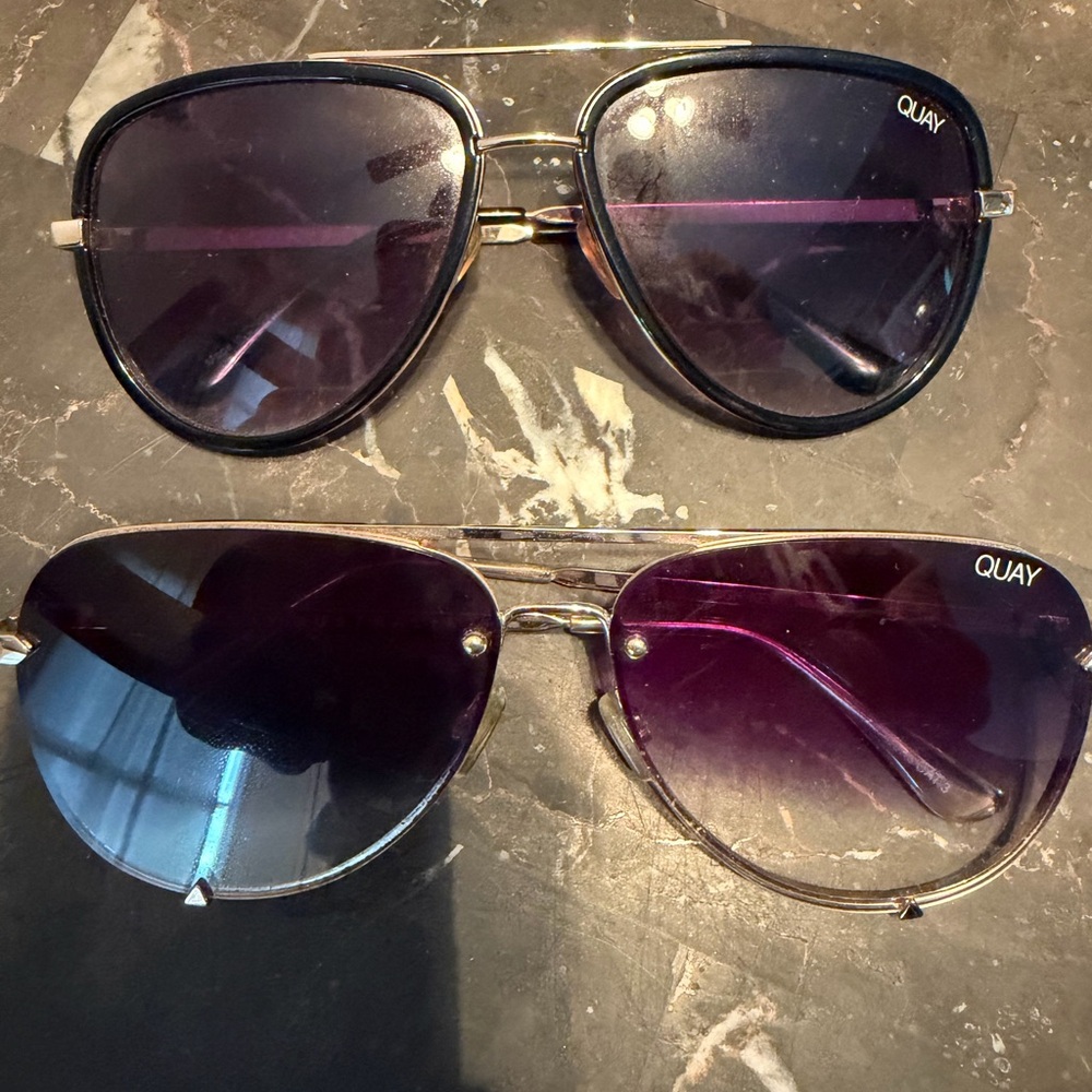Quay Australia Black and Purple Sunglasses